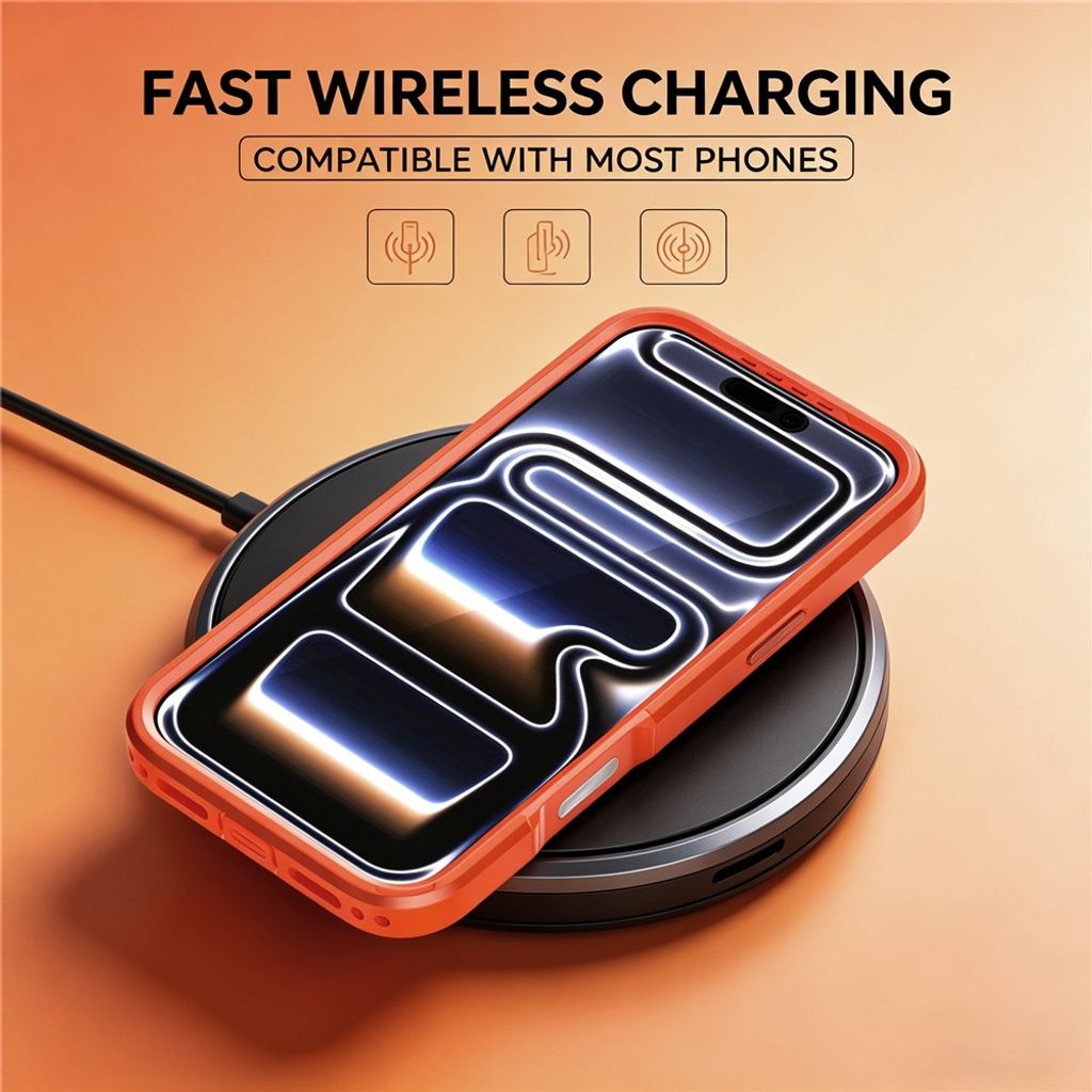 iPhone 18 Pro/17 Pro MagSafe Cover Stødsikkert - Orange