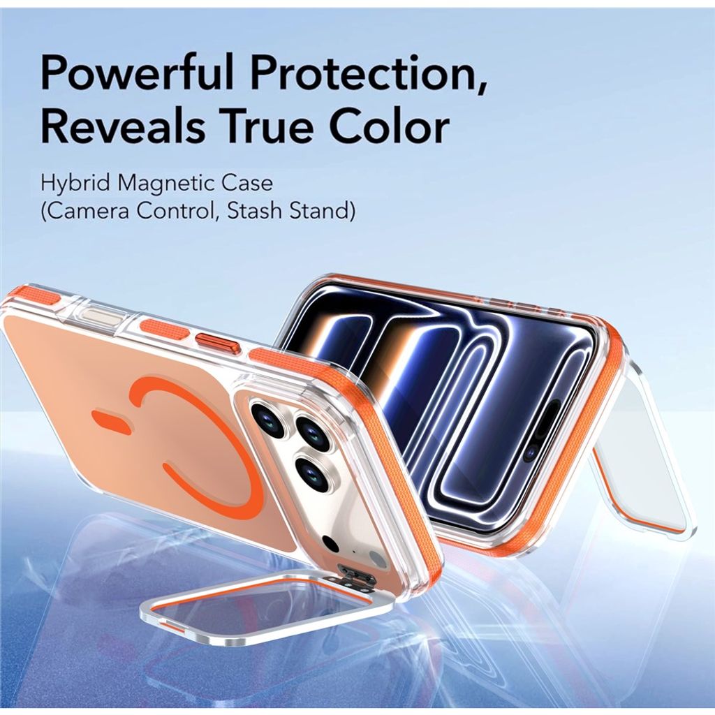 iPhone 18 Pro/17 Pro MagSafe Deksel med støtte - Oransje