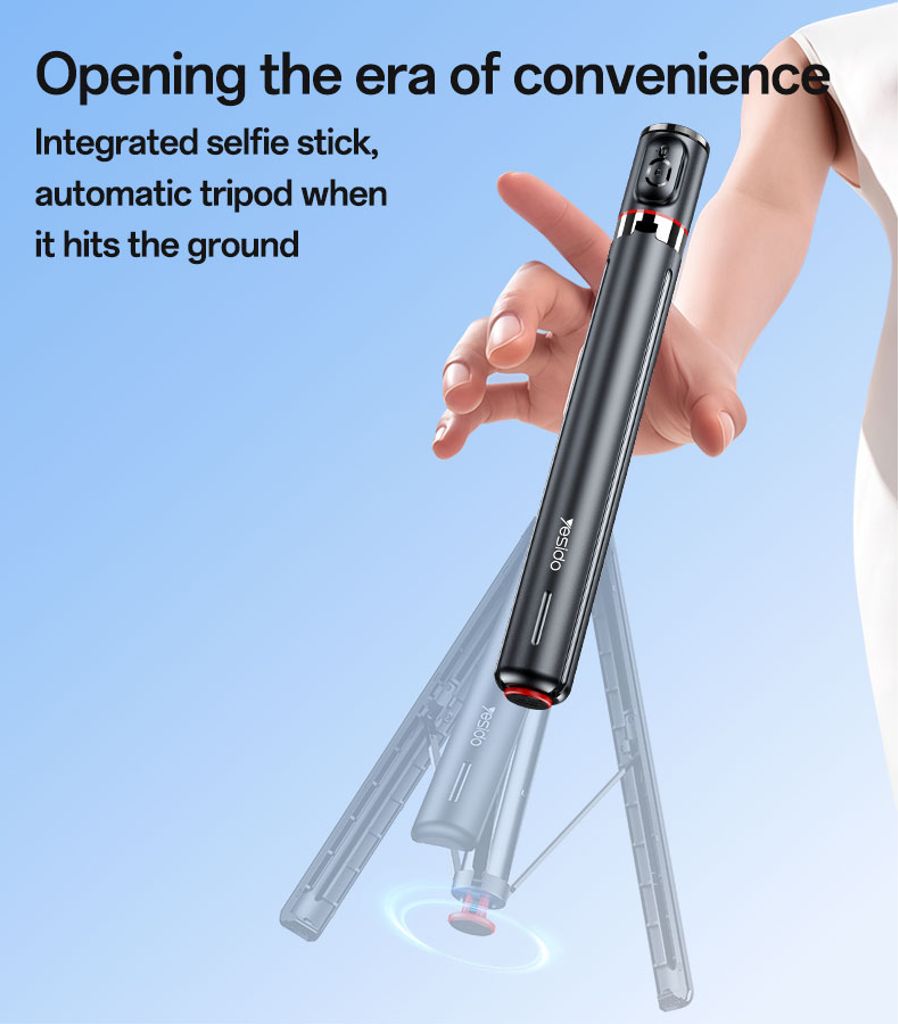 YESIDO SF30 Pop Up Tripod Udtrækkelig Selfiestang – 1,7 m