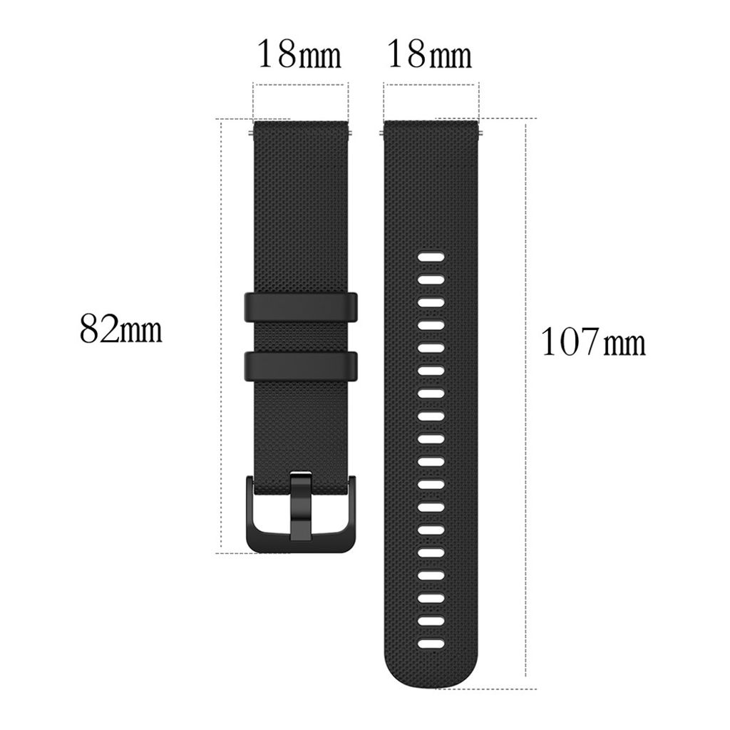 Garmin Vivomove 3S/Vivoactive 4S/GarminActive S Watch Strap – Black