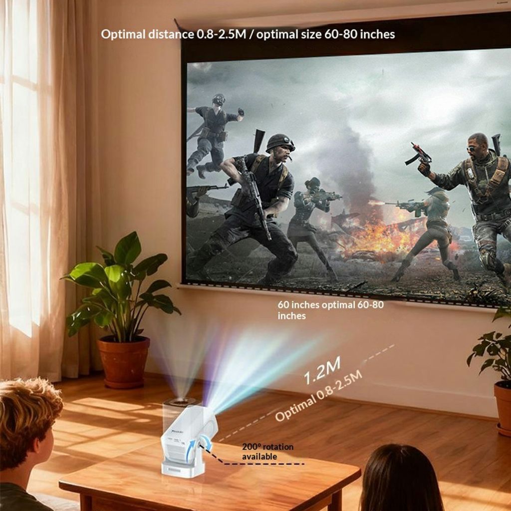 Yesido TV16 1080P Smart Home Mini-projektor med Bluetooth