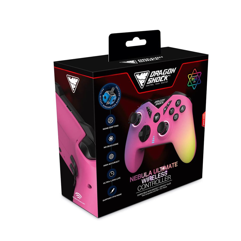 DragonShock Nebula Ultimate wireless controller for Switch – Candy