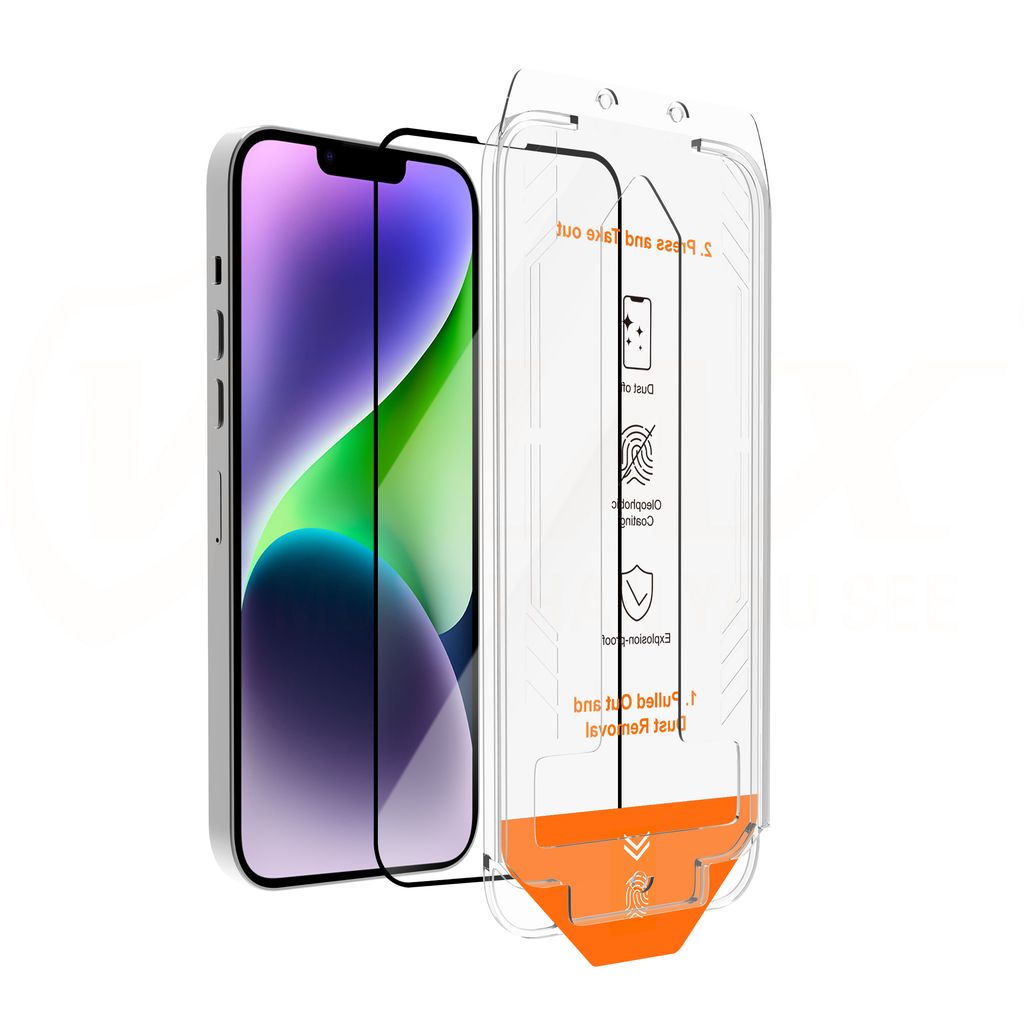 SiGN Näytönsuoja iPhone 12/12 Pro – EZ Apply pölyttömän sovittimen kanssa, 2-pakkaus