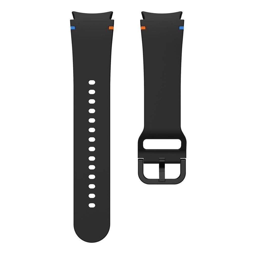 Samsung Galaxy Watch7 44 mm silikoniranneke kellolle + näytönsuoja – musta