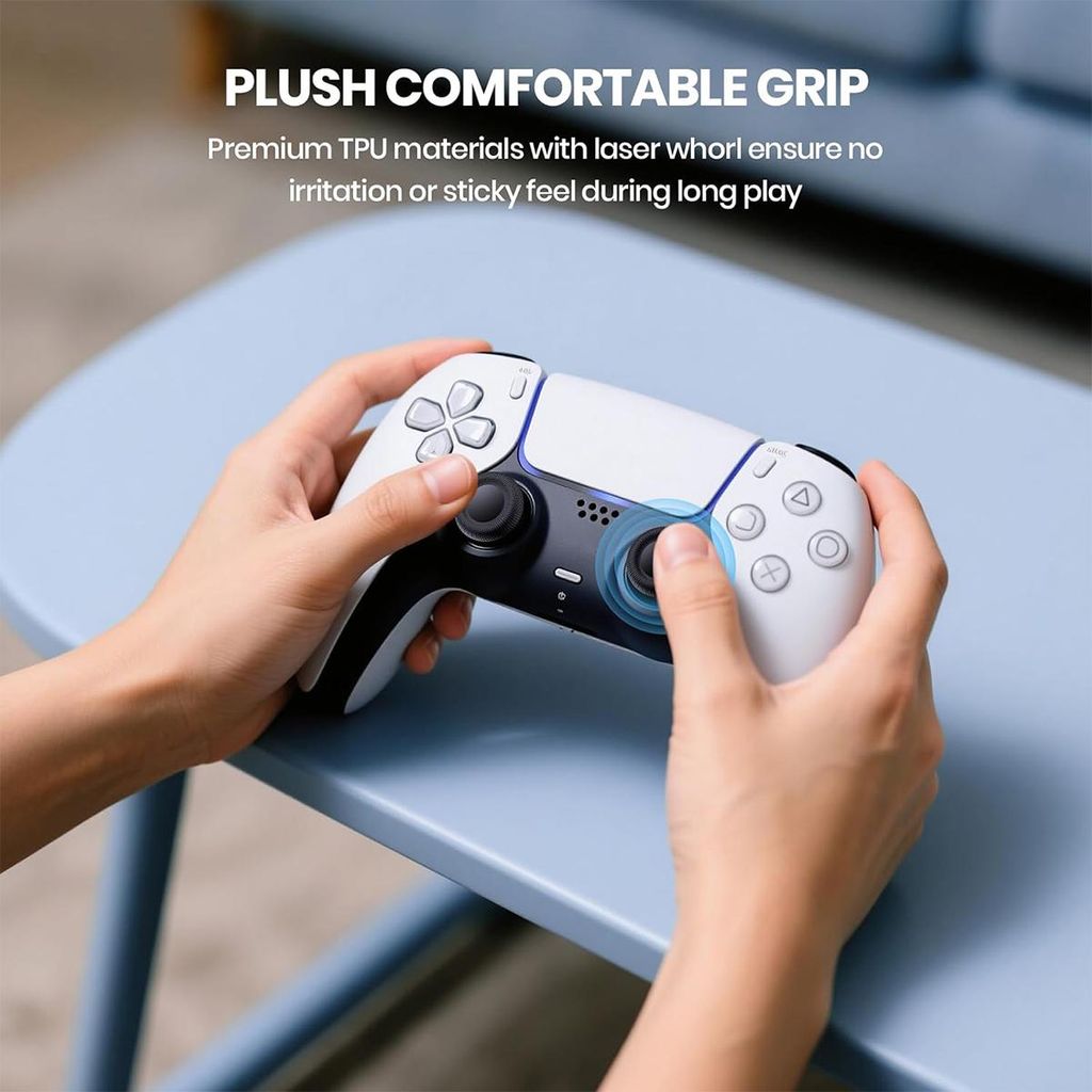 XDcase Joystick tommelfingergreb til PS5 / PS4, 10-pak – Sort