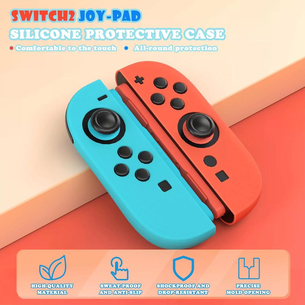XDcase Nintendo Switch/Switch OLED Joy-Con silikondeksel og joystick-deksel – hvit