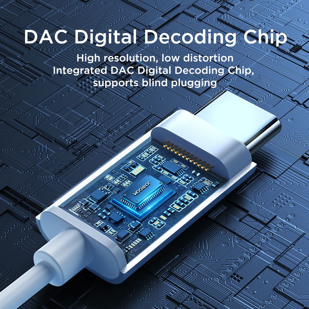 Joyroom JR-EC06 USB-C in-ear høretelefoner – hvide