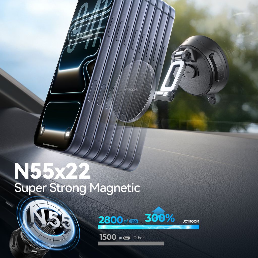 Joyroom JR-ZS510 MagSafe telefonhållare för bil med Sugkopp – svart