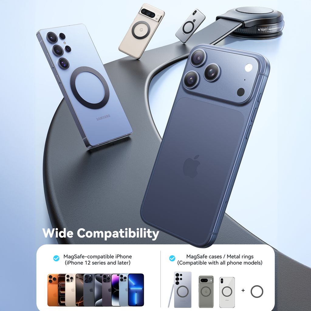 Joyroom JR-ZS518 böjbar magnetisk telefonhållare – svart