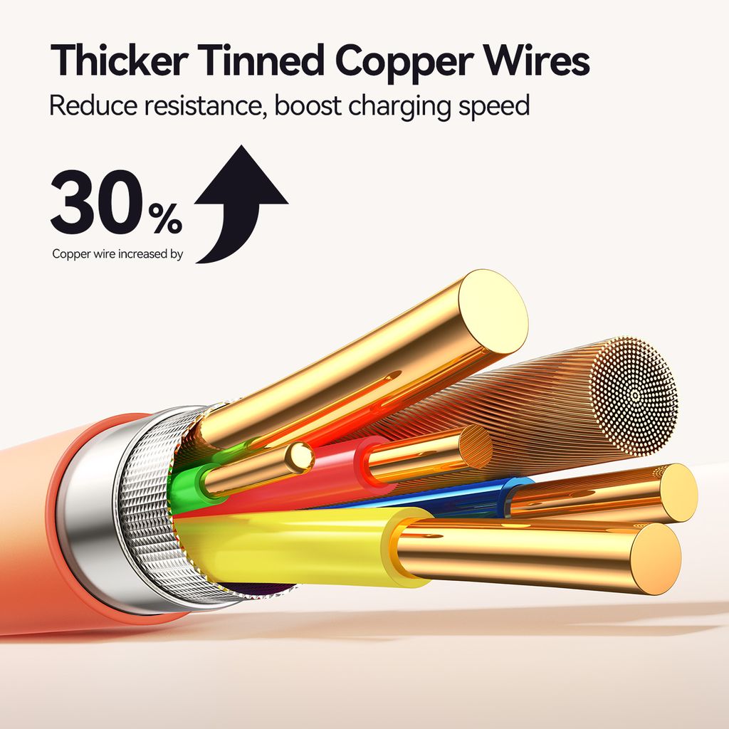 Joyroom S-A59 hurtigladekabel USB-A til USB-C 1,2m – Oransje