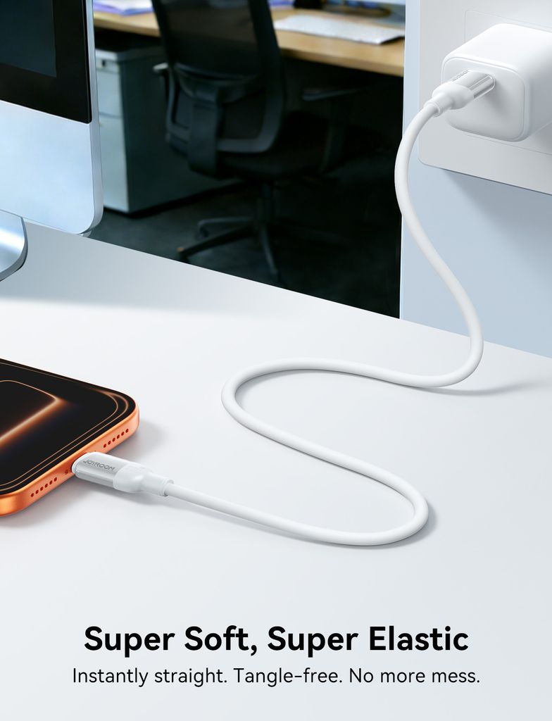 Joyroom S-A62 Lively Series snellaadkabel 30W USB-C naar USB-C – Wit