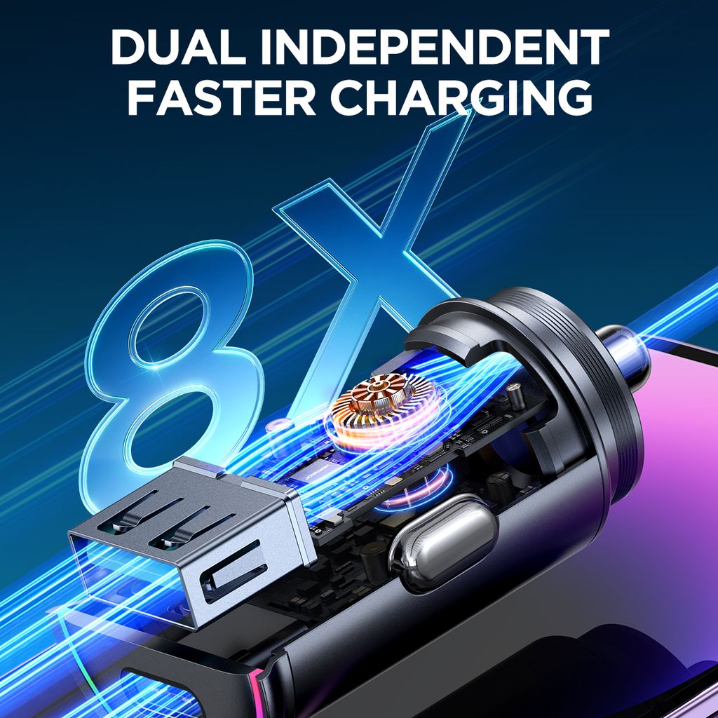 SiGN Mini Metal Billader 60W, med USB-C og USB-A