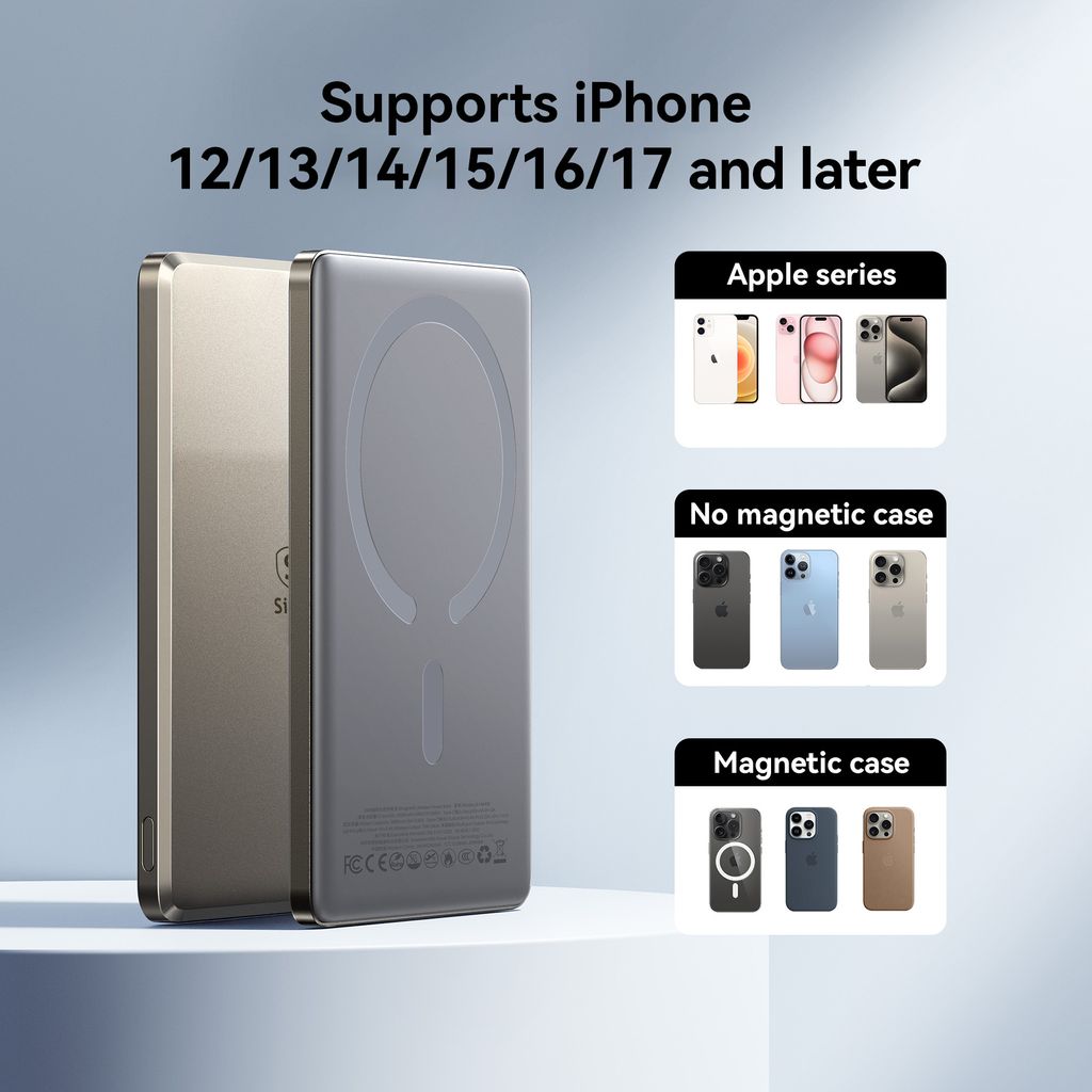 SiGN Magnetisk Trådlös Powerbank 5000mAh 20W Ultra Slim