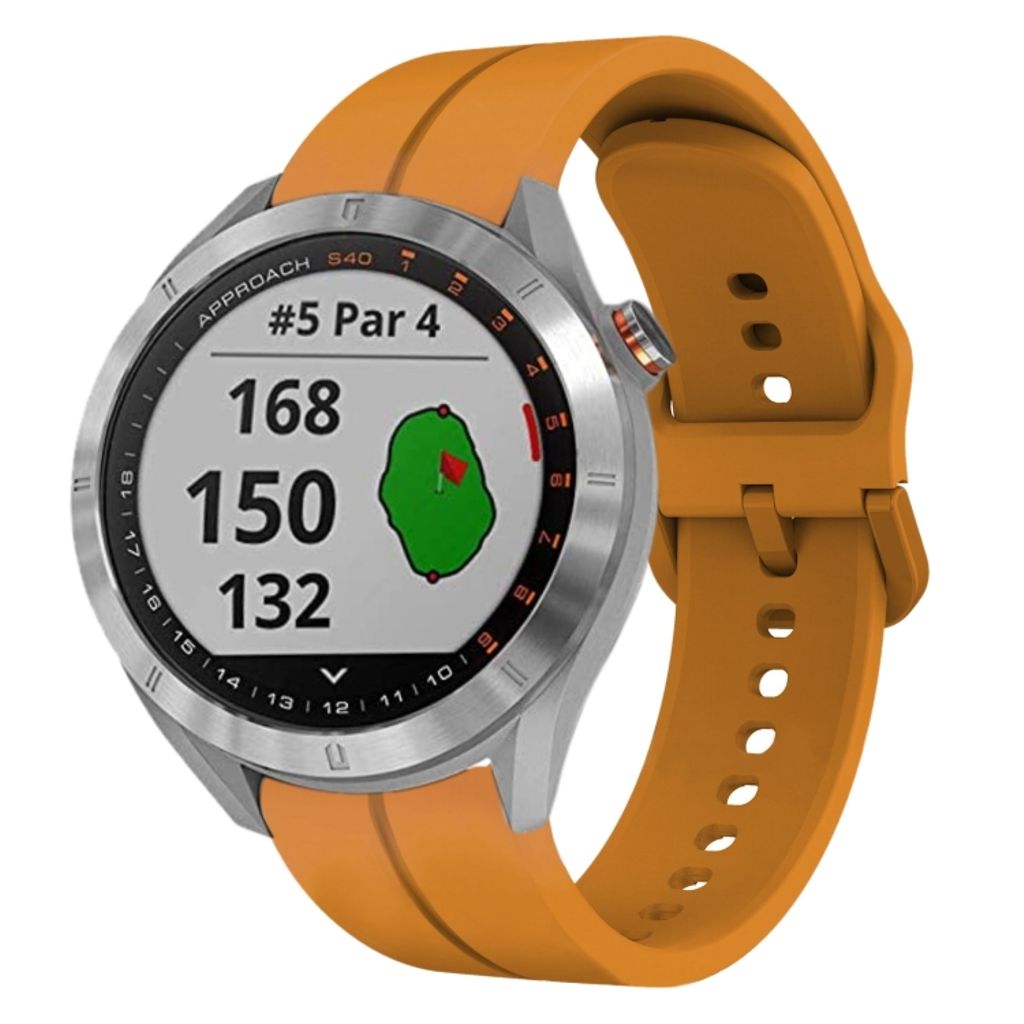 Garmin Approach S40 Urrem i silikone ensfarvet - Gul