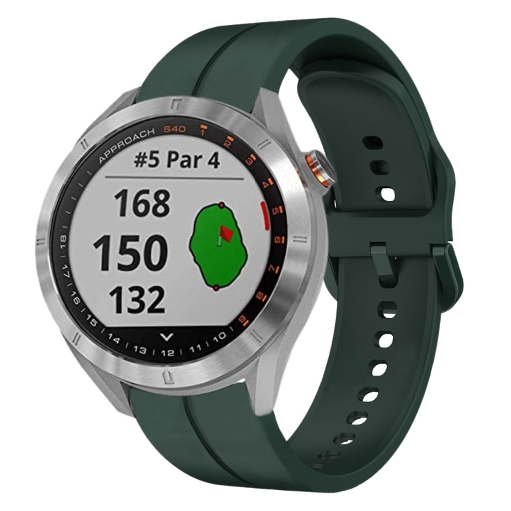 Garmin Approach S40 Urrem i silikone ensfarvet - Grøn