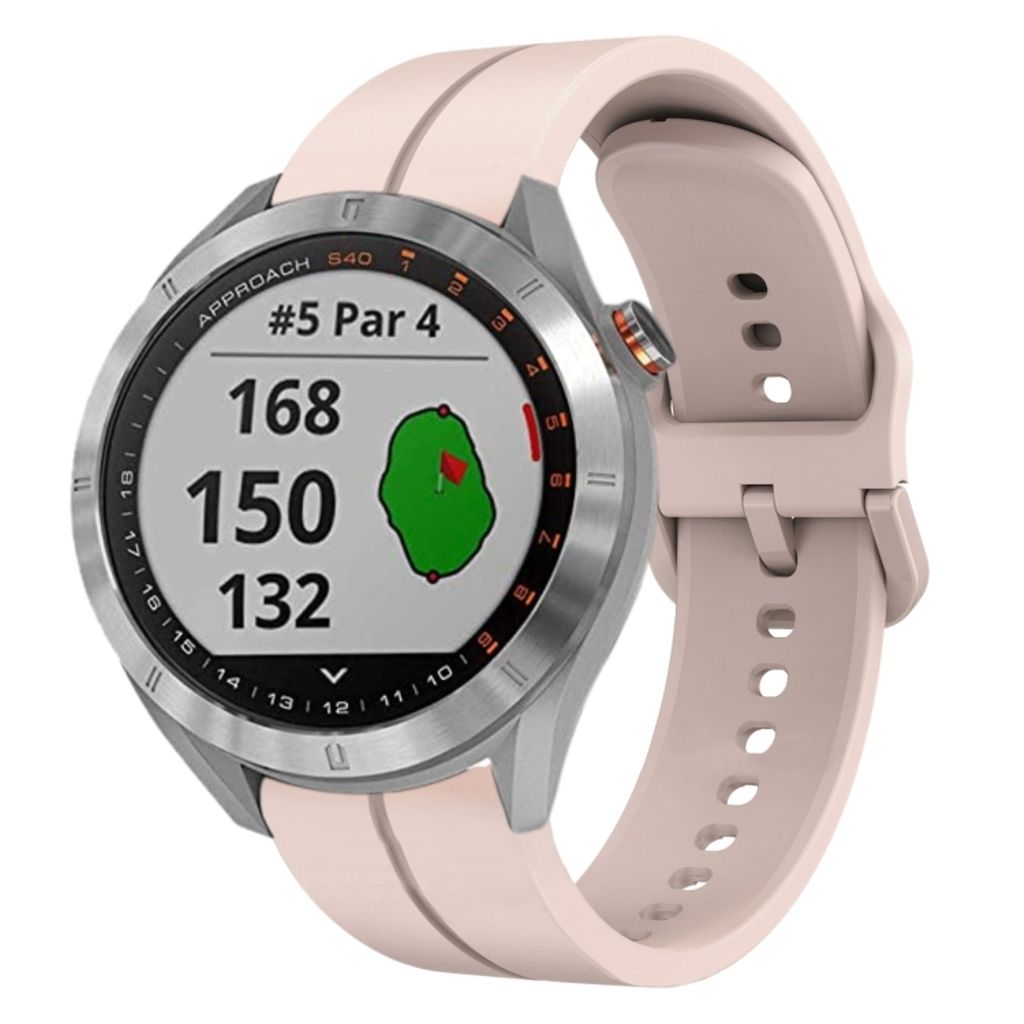 Garmin Approach S40 Urrem i silikone ensfarvet - Lyserød