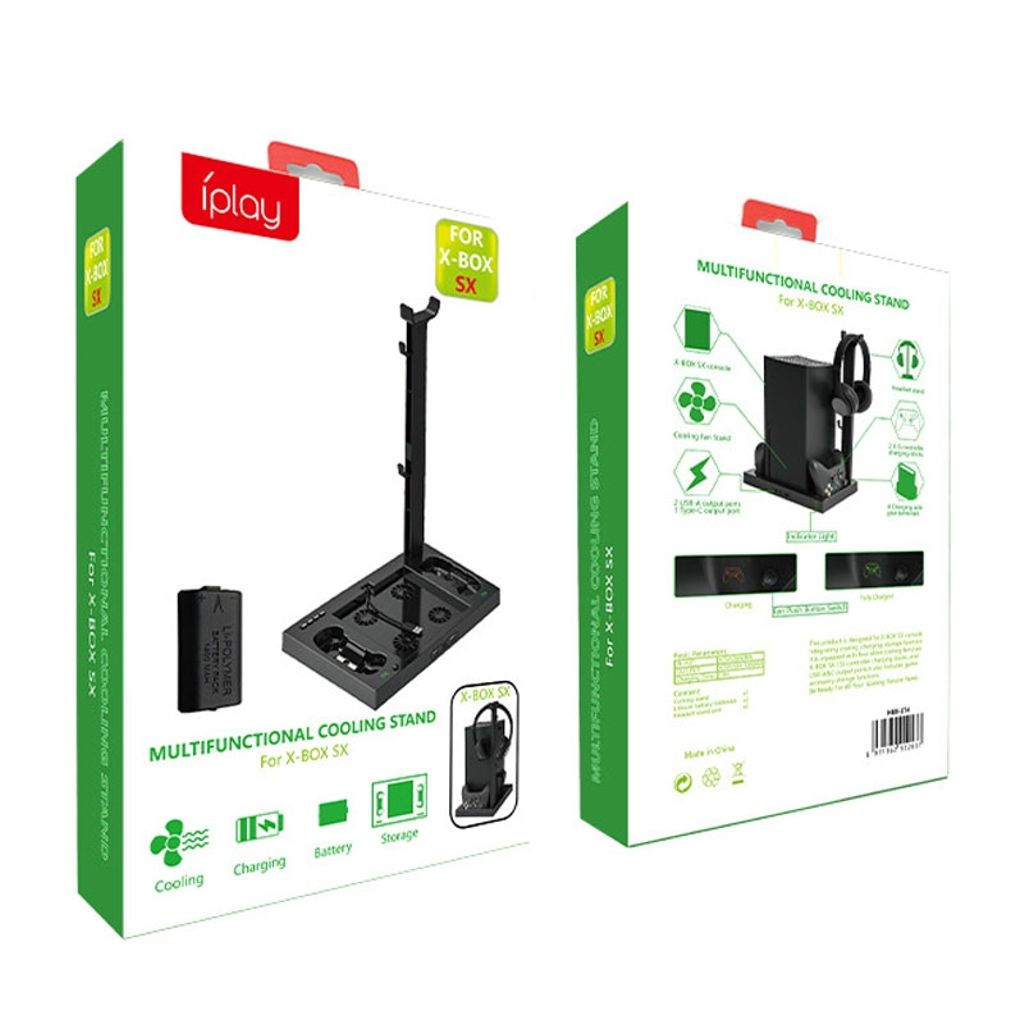 iPlay Kylstation till Xbox Series X med dubbel handkontrollladdning