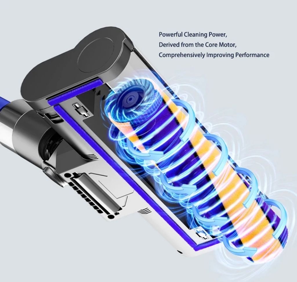 Golvmunstycke med mjuk rullborste & grön LED för Dyson V7/V8/V10/V11/V15