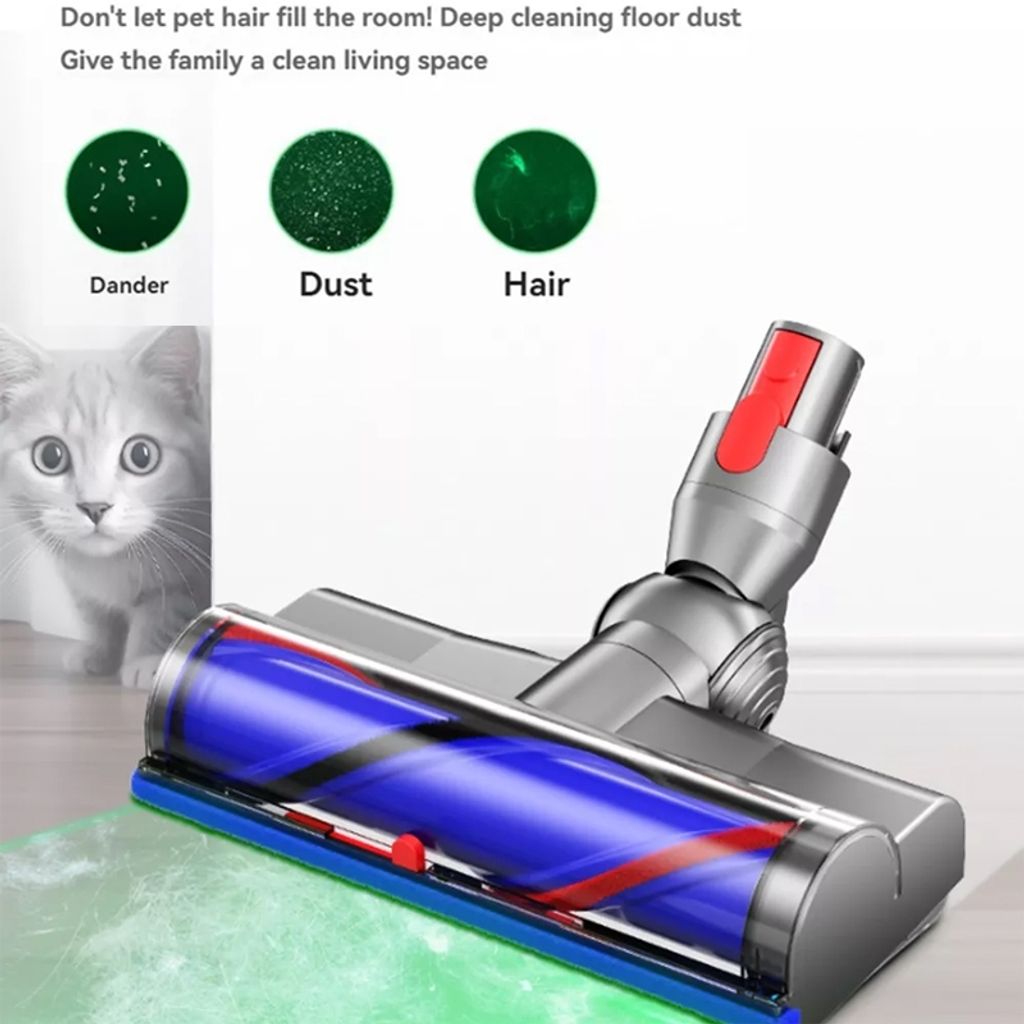 Vloerzuigmond met direct aangedreven rolborstel voor Dyson V7/V8/V10/V11/V15