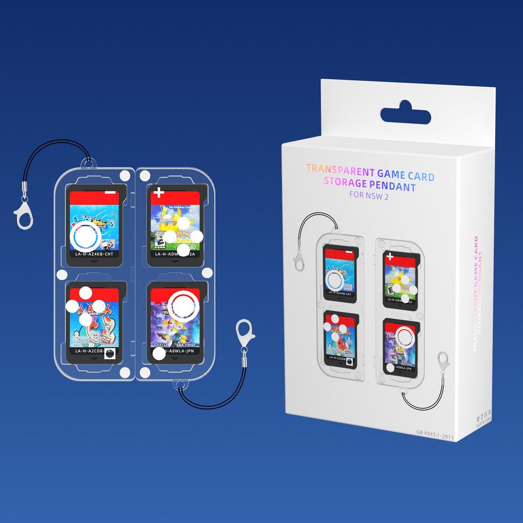 Pelikorttien säilytyslaatikko Nintendo Switchille / Switch 2:lle – Läpinäkyvä