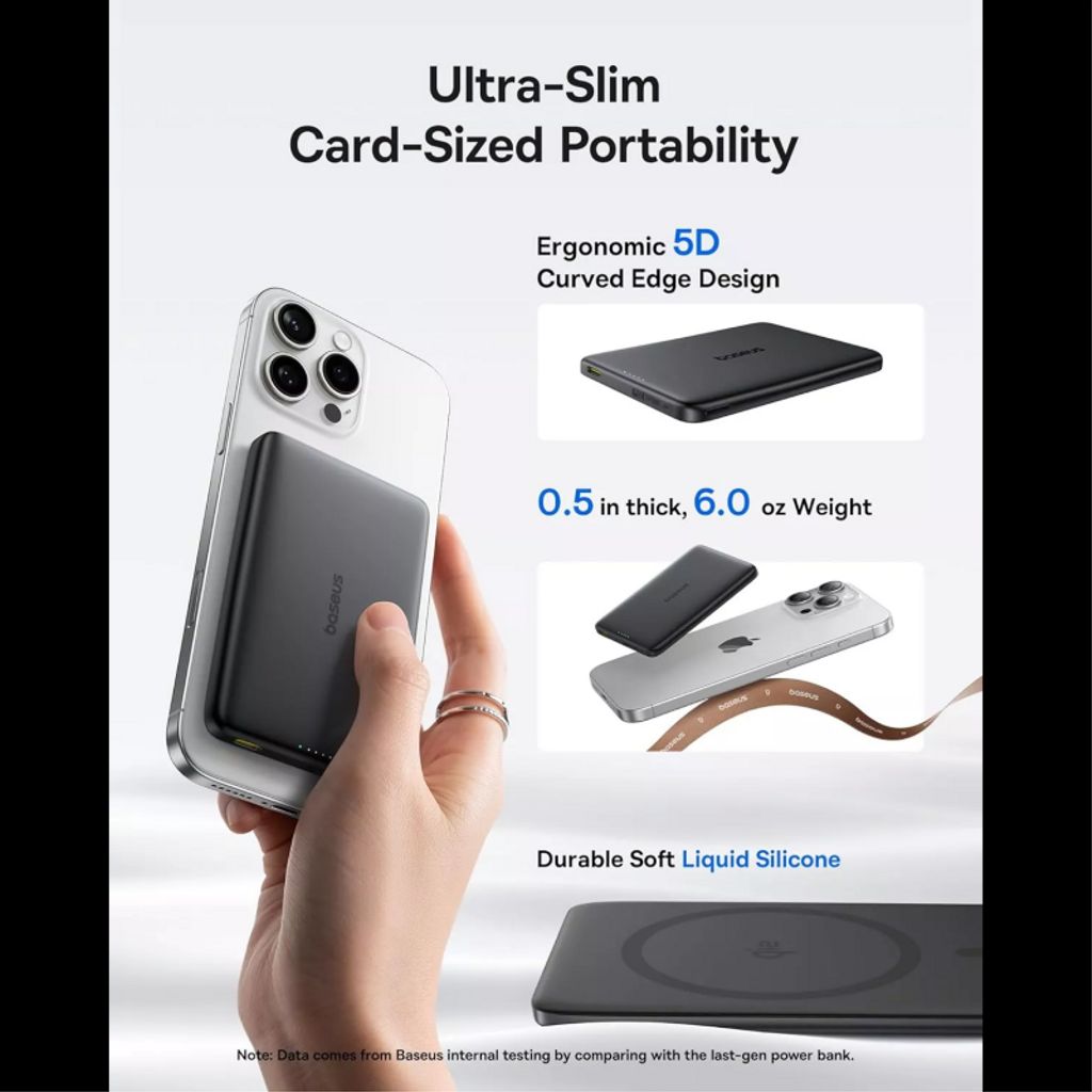 Baseus PicoGo AM41 Ultratynn Powerbank 10000mAh - Svart