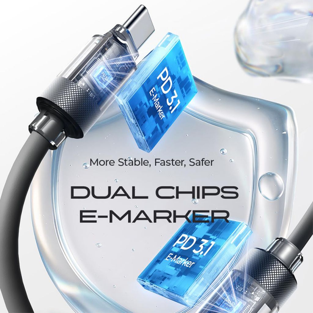 Lisen L115 USB-C till USB-C-kabel, 100W, 3m – Svart