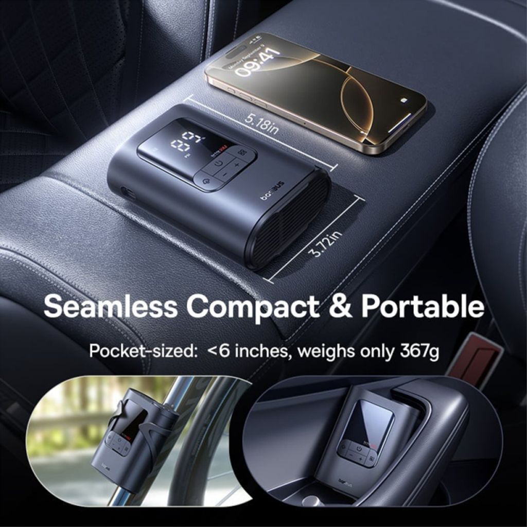 Baseus GoTrip VA1 Super Mini Luftkompressor – Grå