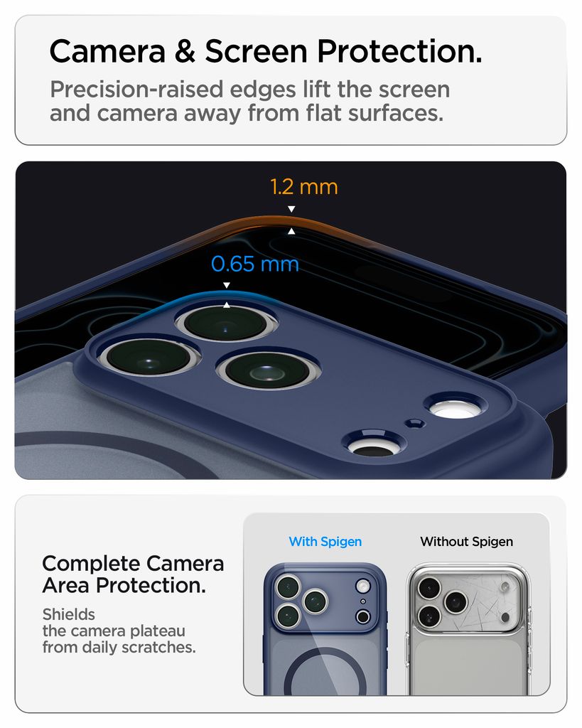 Spigen Ultra Hybrid MagFit Skal till iPhone 18 Pro Max/17 Pro Max - Frostad Blå