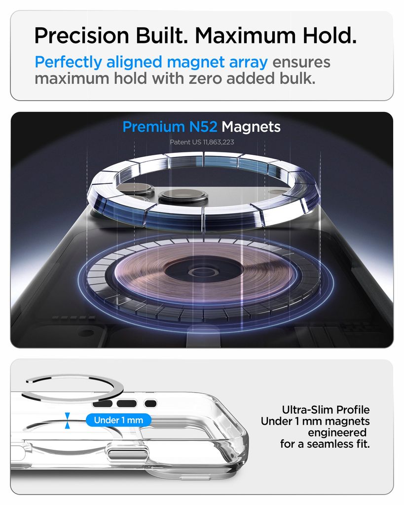 Spigen iPhone 18 Pro/17 Pro Ultra Hybrid Optic S MagFit kuori - Hopea
