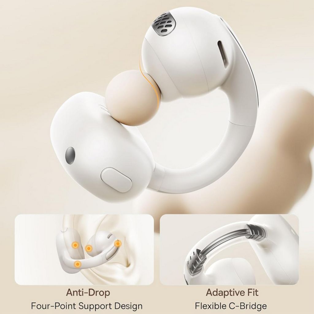 Baseus Bowie MC1 open-ear trådlösa hörlurar – vit