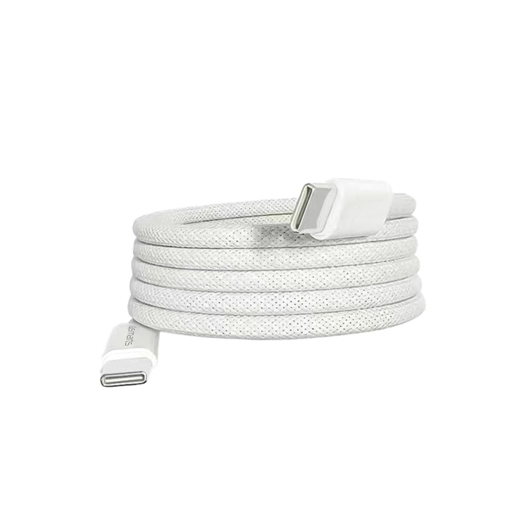 4Smarts RollUp USB-C Magnetisk kabel 100W, 1.5m – vit