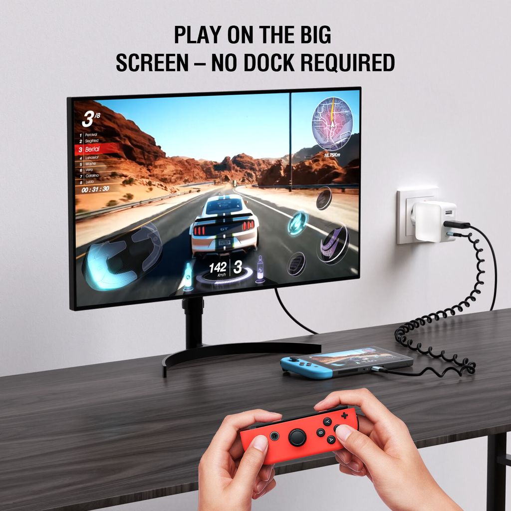 4Smarts 3-i-1 GaN Flex-lader/reiseadapter 65 W med HDMI – hvit