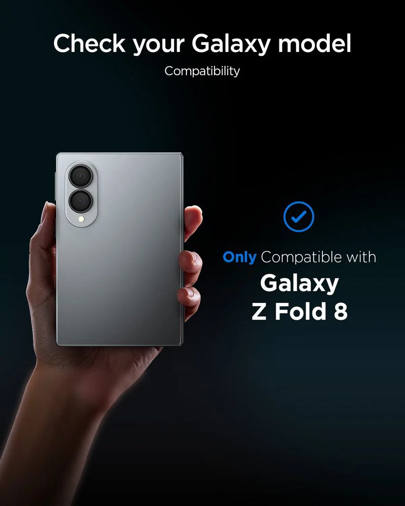 Spigen Glas.tR Ez Fit Optik Pro HD -linssinsuoja 2-pakkaus  Samsung Galaxy Z Fold8:lle