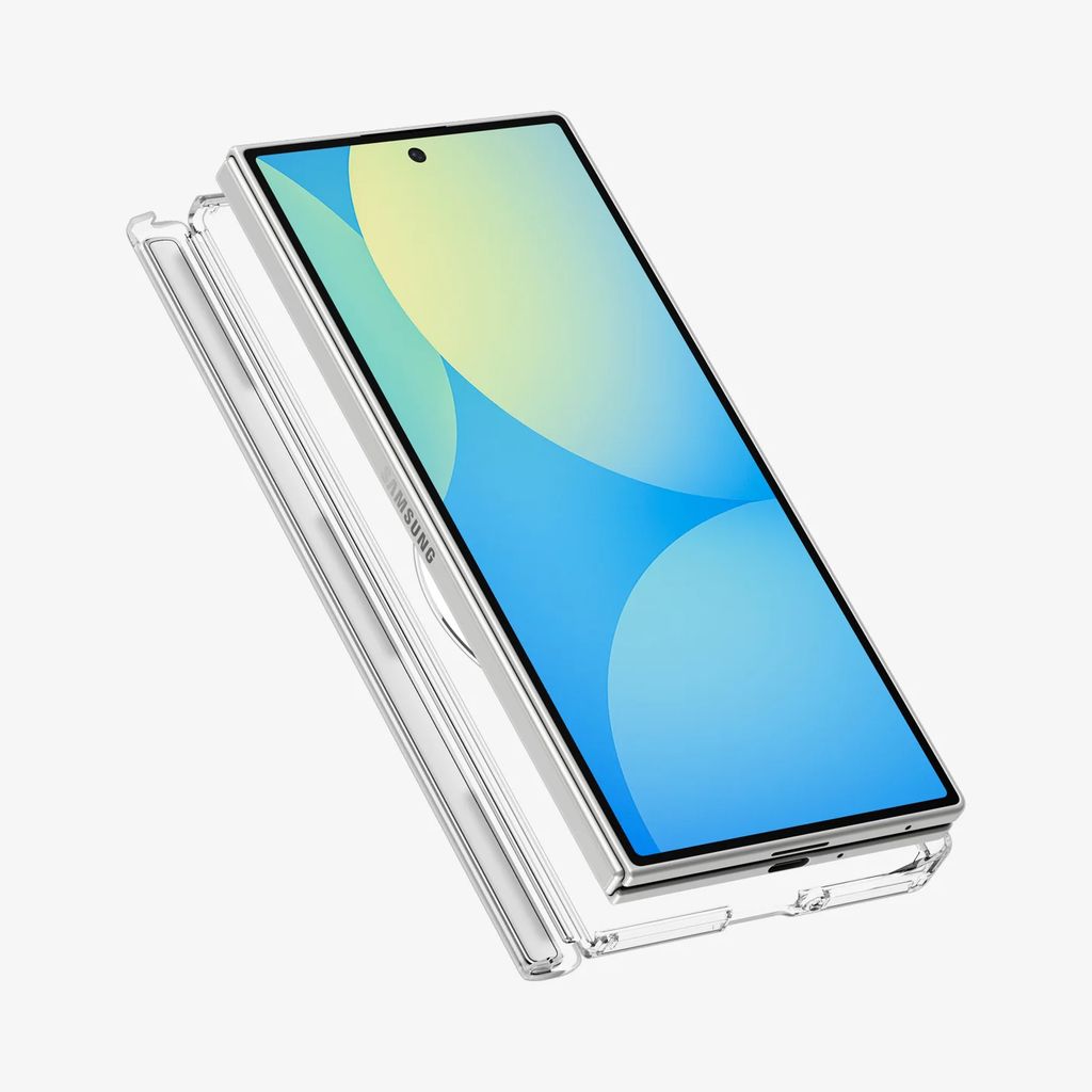 Spigen Airskin Zero MagFit Deksel til Samsung Galaxy Z Fold8 Ultra - Gjennomsiktig/hvit
