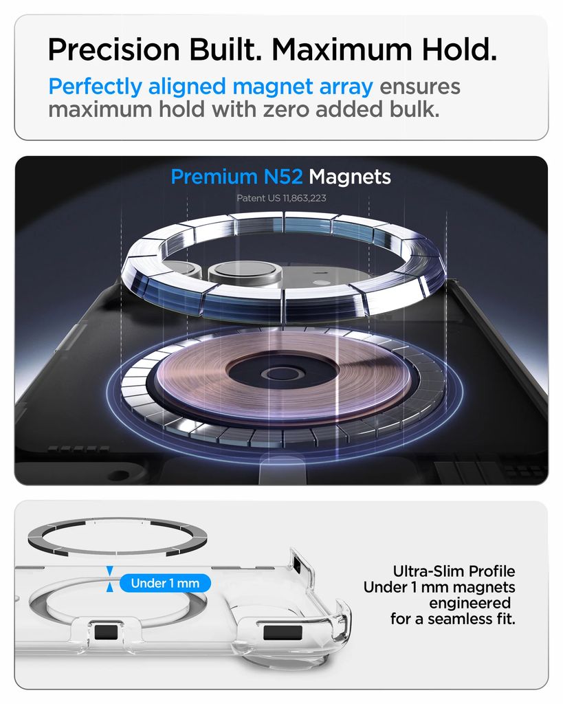 Spigen Ultra Hybrid Pro MagFit Skal till iPhone Duo - Transparent vit