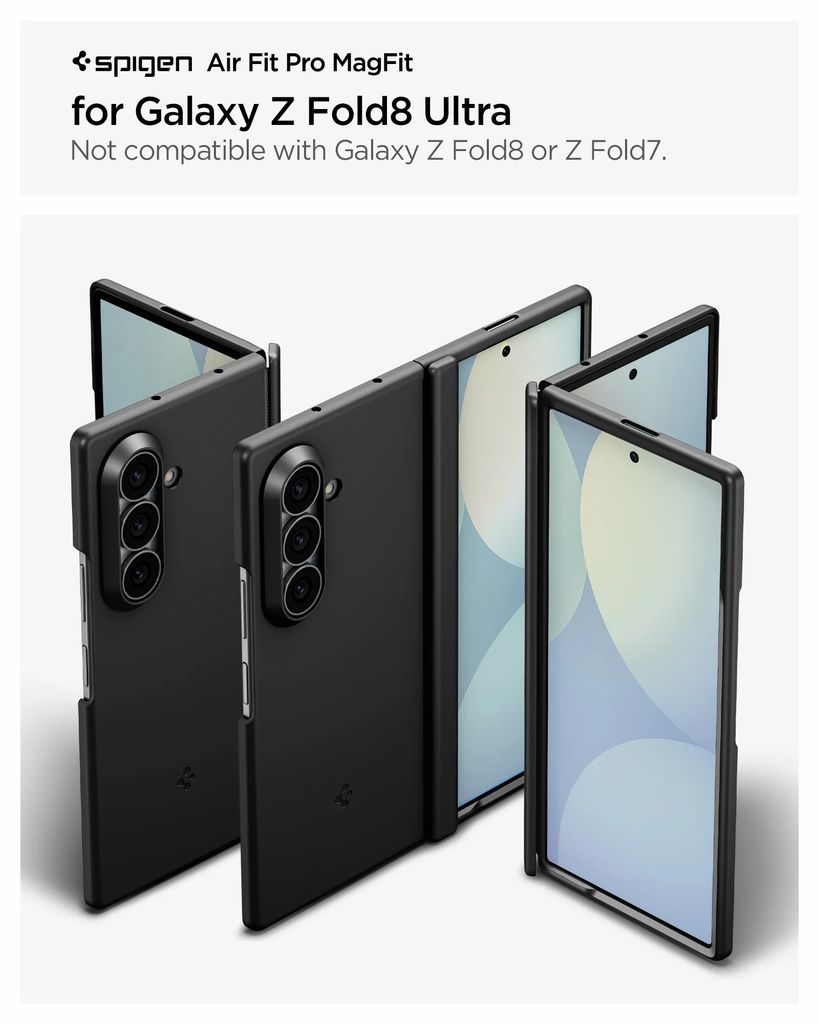Spigen Air Fit Pro MagFit Deksel til Samsung Galaxy Z Fold8 Ultra - Svart
