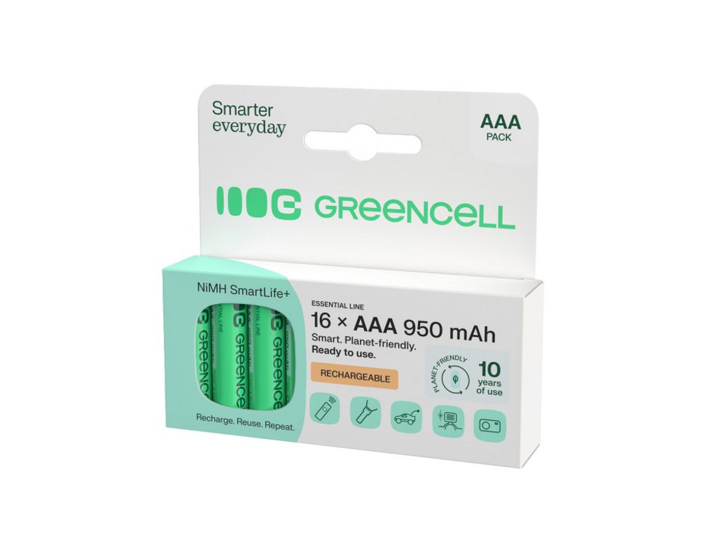 Green Cell 4x AAA HR03 950mAh Genopladeligt Batteri Pack