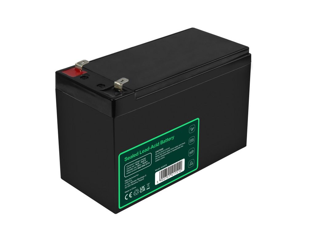 Green Cell AGM VRLA 12V 7.2Ah huoltovapaa akku hälytysjärjestelmiin, kassakoneisiin, leluihin