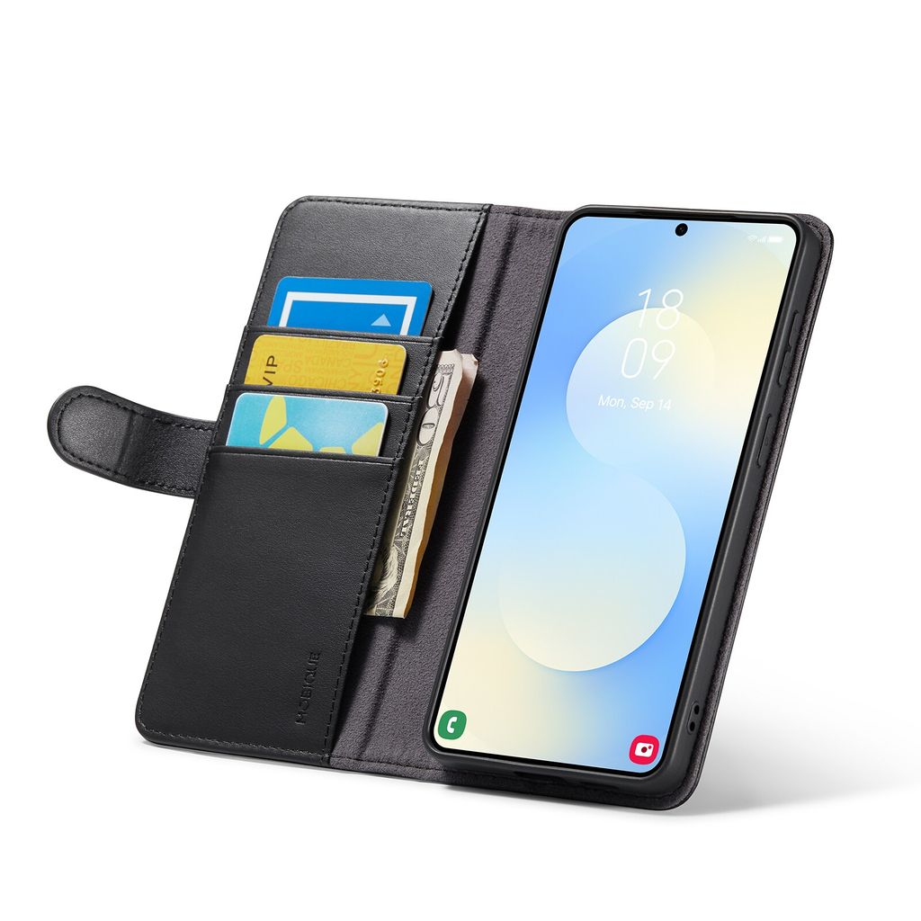 Mobique Samsung Galaxy S26 Plus Lommeboketui Ekte lær – Svart