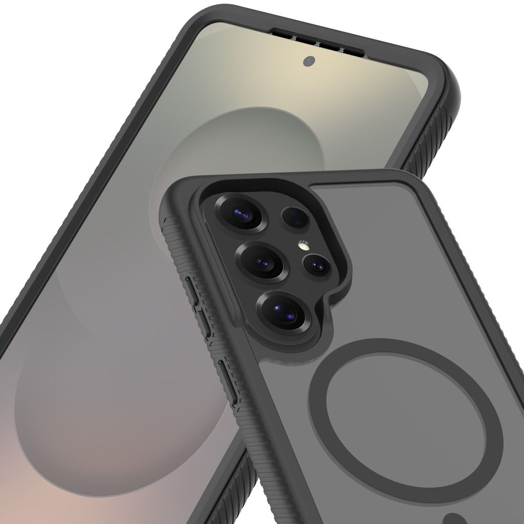 Mobique Samsung Galaxy S26 Ultra MagSafe Fuldt Beskyttende Cover - Sort/Gennemsigtig