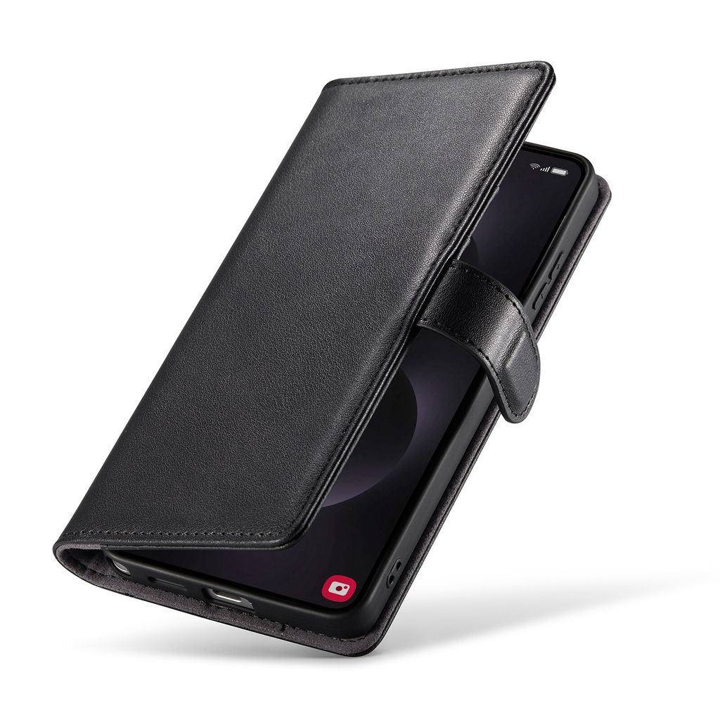 Mobique Samsung Galaxy S26 Ultra Plånboksfodral Äkta Läder – Svart