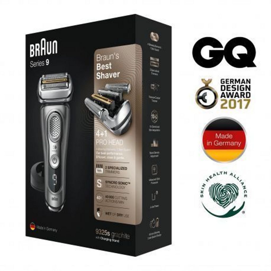 Braun Series 9 9325s Premium våd/tør barbermaskine – sølv