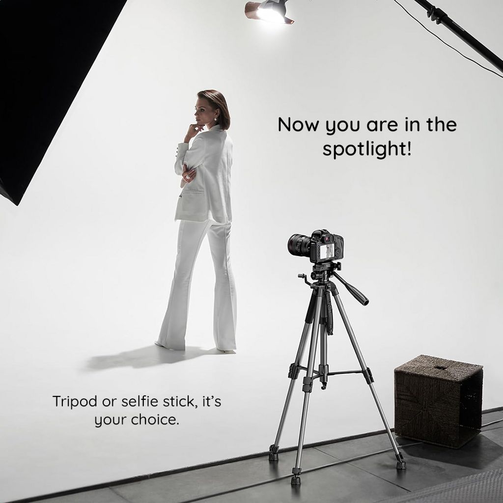 Ugreen stativ til kamera og smartphone – 175 cm – sort