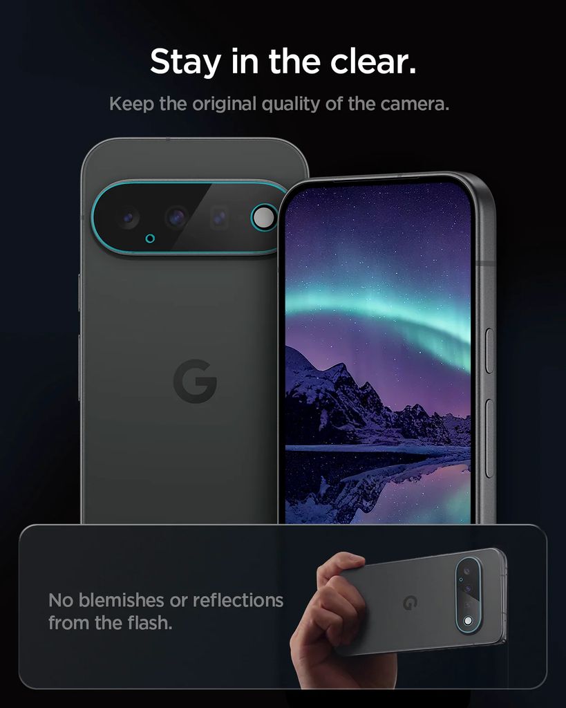 Spigen Glas.tR EZ Fit Optik Pro -linssinsuoja 2-pakkaus  Google Pixel 11 Pro XL:lle