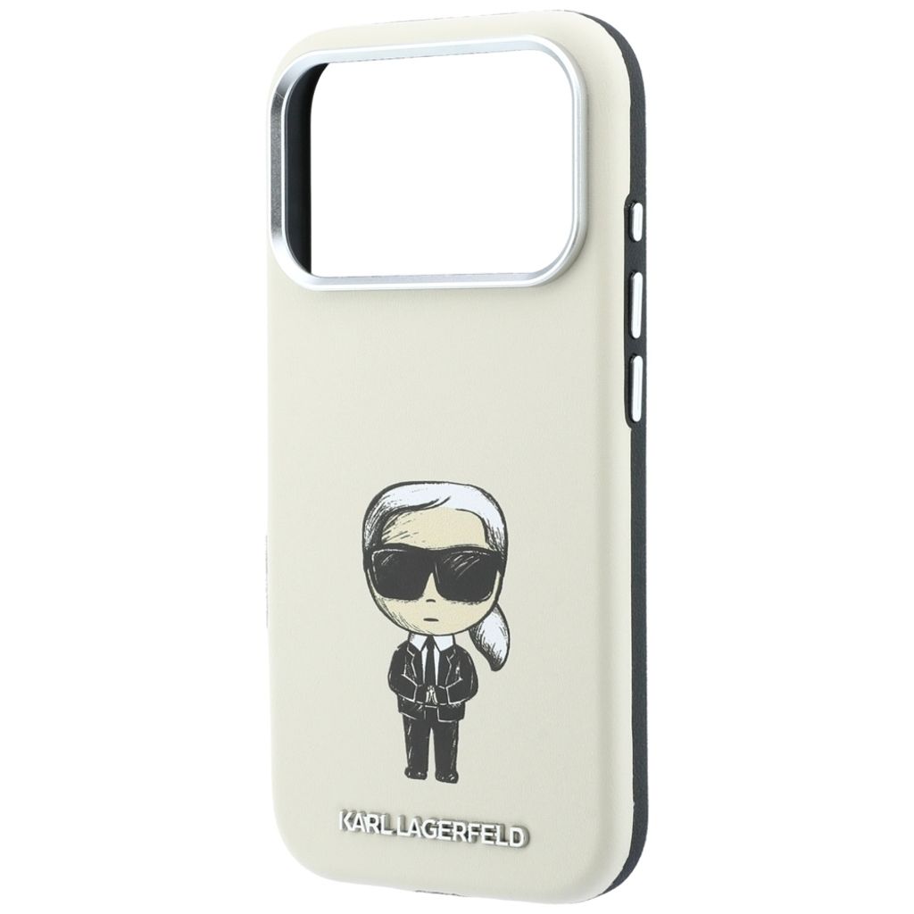 Karl Lagerfeld Ikonik Sketch MagSafe -kuori iPhone 18 Pro Max/17 Pro Max:lle - Beige