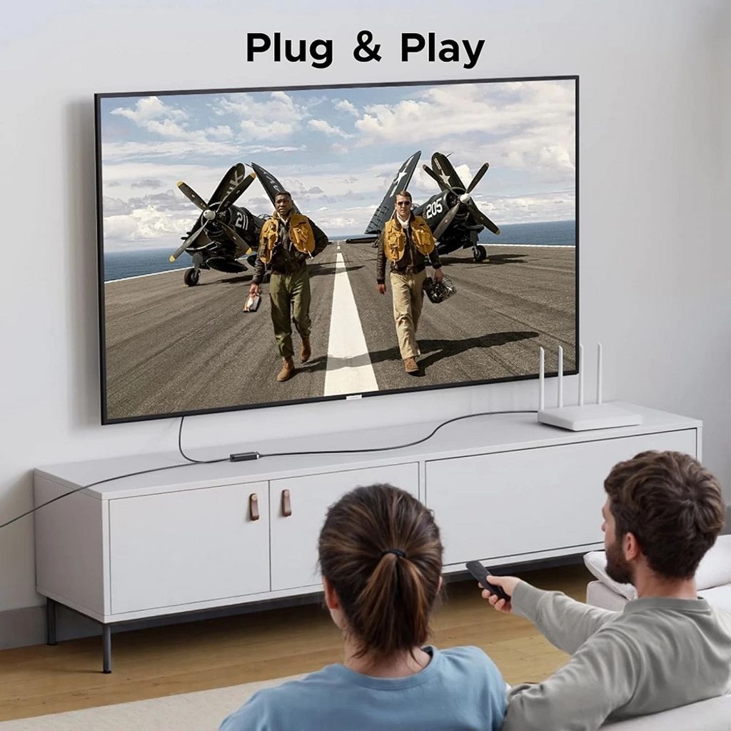 UGREEN CR110 Ethernet-adapter RJ45, USB/USB-C - svart