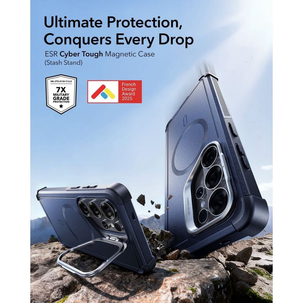ESR Cyber Tough Kickstand MagSafe Skal till Samsung Galaxy S26 Ultra - Svart