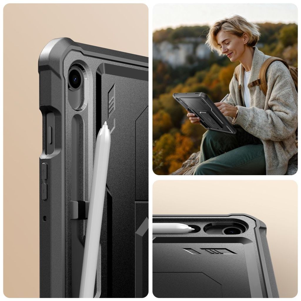 Tech-Protect Kevlar Pro Skal Samsung Galaxy Tab S9/S9 FE/S10 FE/S10 Lite - Svart
