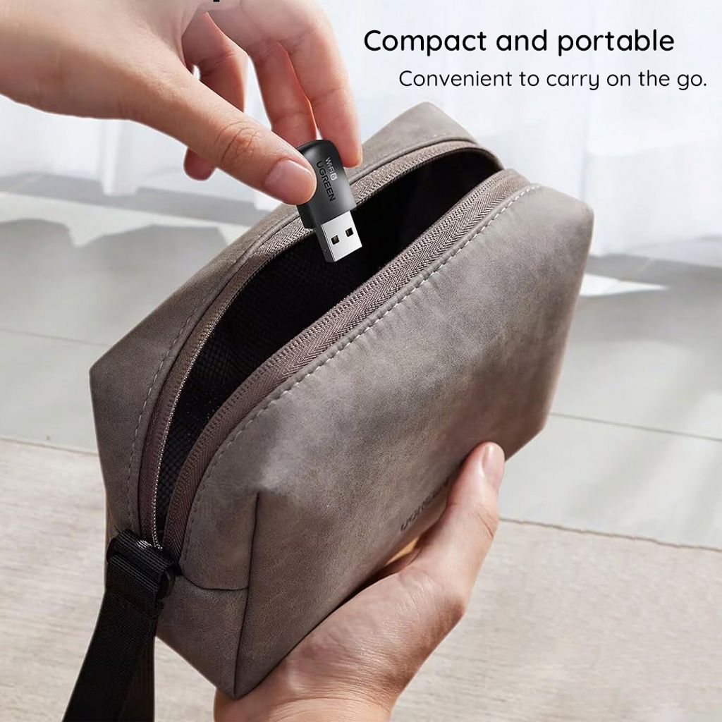 UGREEN Wi-Fi-adapter CM762 dobbeltbånd, Wi-Fi 6 - svart