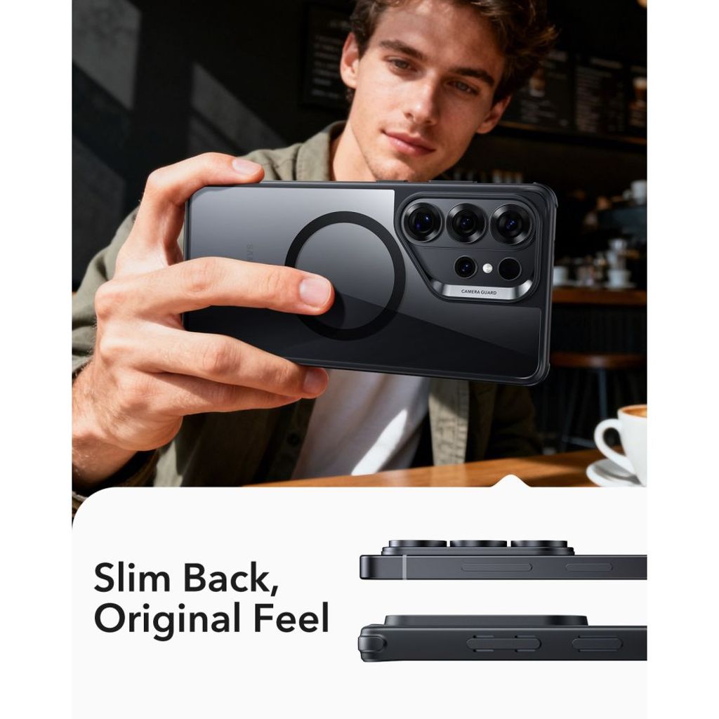 ESR Classic Hybrid MagSafe Cover til Samsung Galaxy S26 Ultra - Gennemsigtig sort